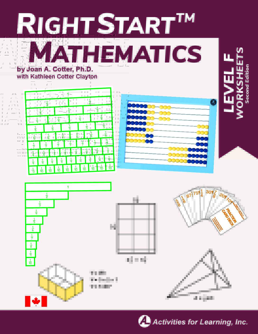 RightStart™ Mathematics Level F Worksheets Second Edition - Canadian
